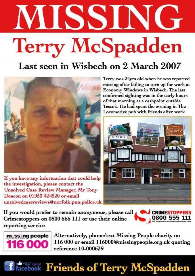 Terry McSpadden has been missing 13 years and his mum Helen Thrower McSpadden has issued a heartfelt plea for information on the anniversary of his disappearance. (30611916)