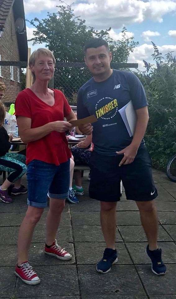 Jac Richards receiving her prize. (13545608)