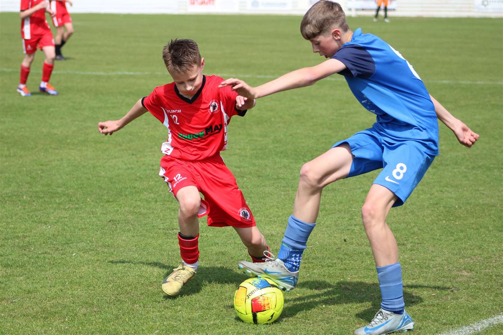 Action from the Mid Norfolk Youth League Cup final between Wisbech Town under-14s and Outwell Swifts. Picture: Erin Larham