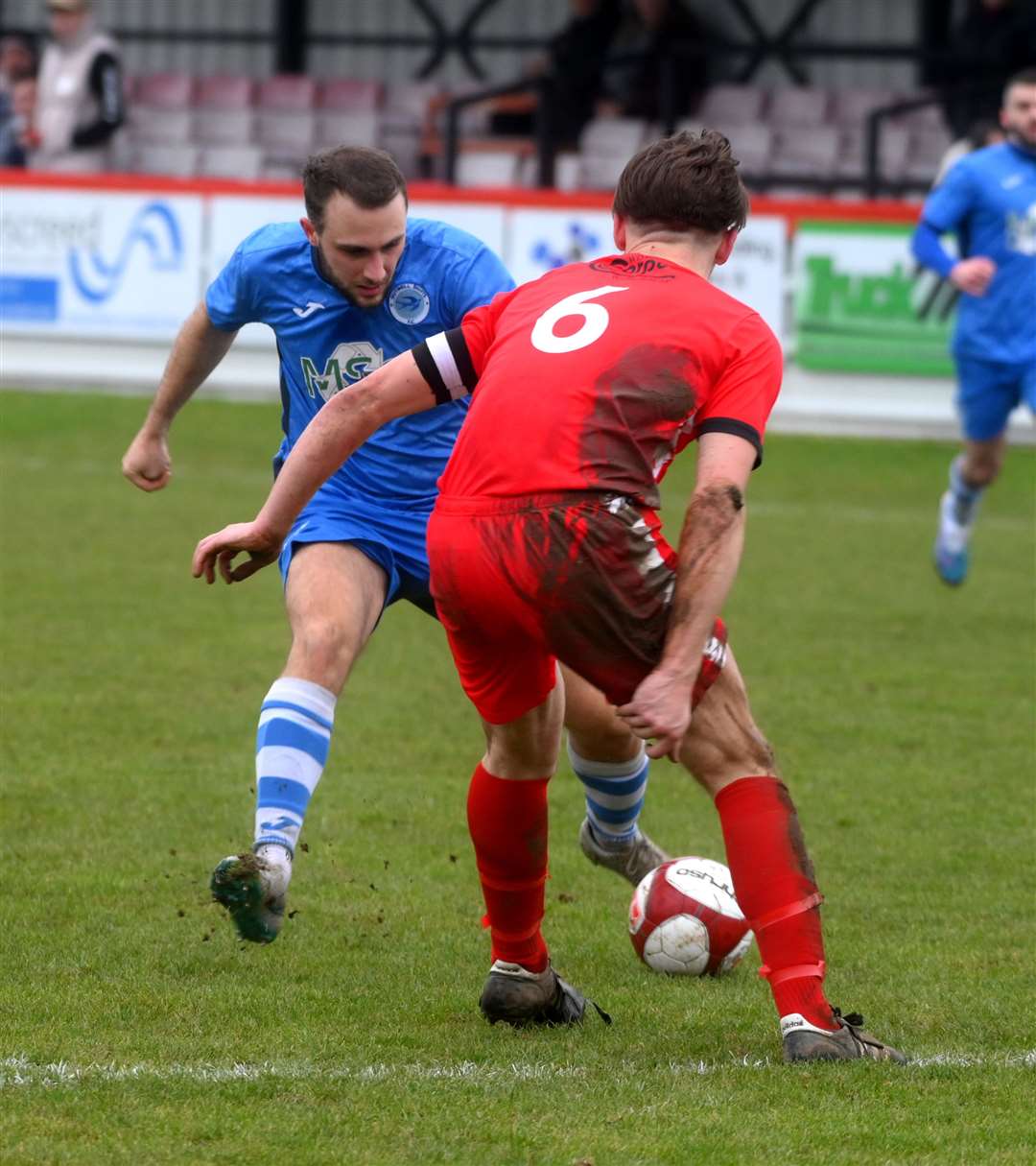 Action from Wisbech Town Reserves v Outwell Swifts