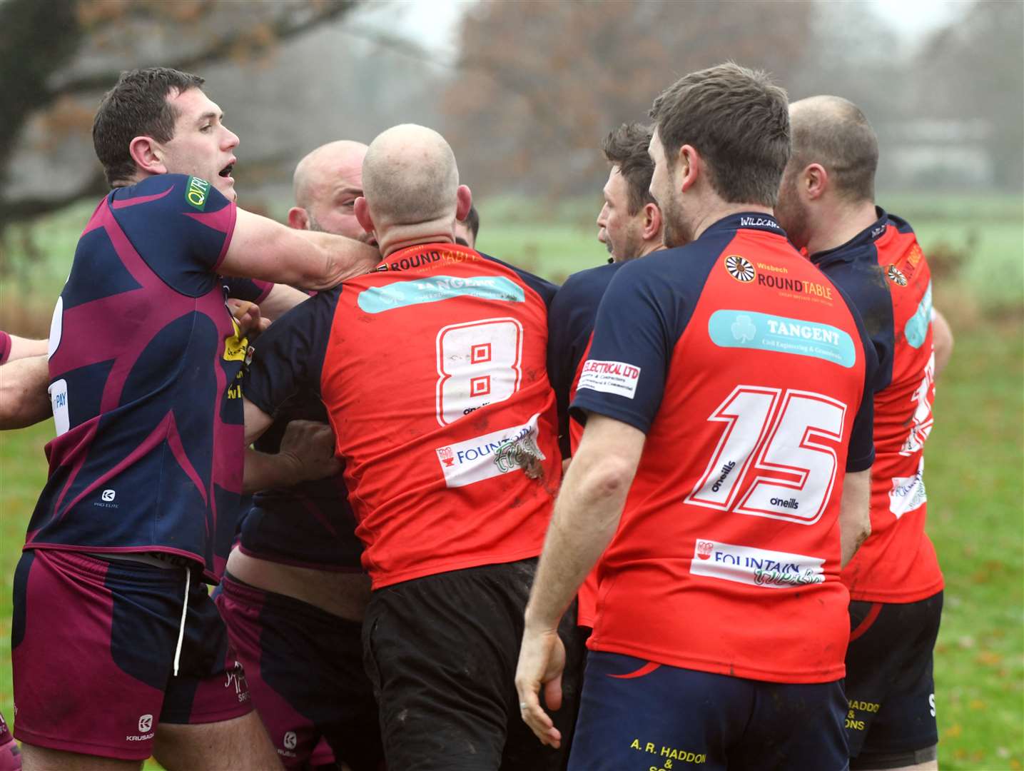 Wisbech v Spalding rugby action. (53807102)