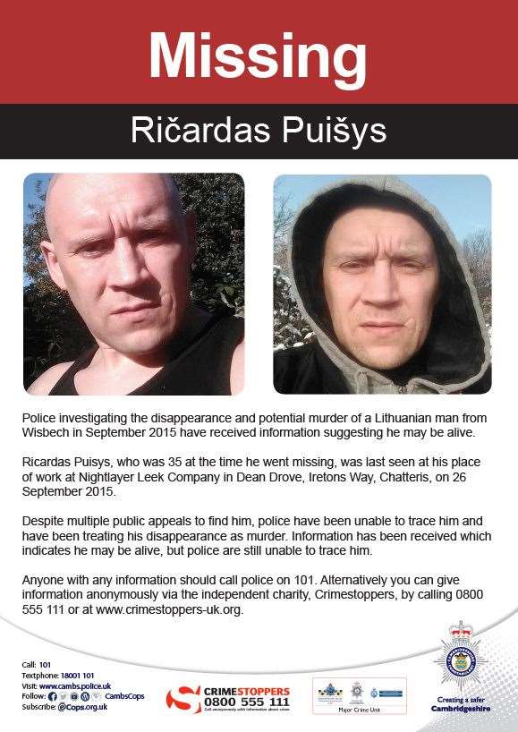 Posters like this were put up around Wisbech. (45750819)