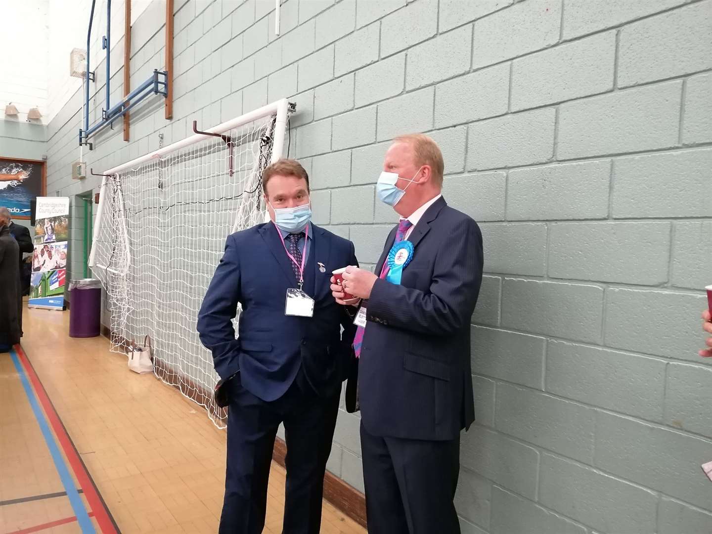 Steve Tierney and Steve Count discuss the unfolding picture of a Tory blue wash for the Fenland county council seats. (46935321)