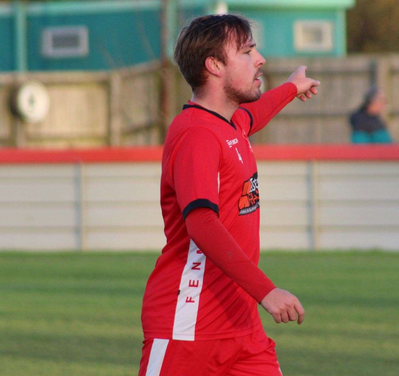 Aaron Hart in action for Wisbech Town against Boston Town. Picture: Erin Larham