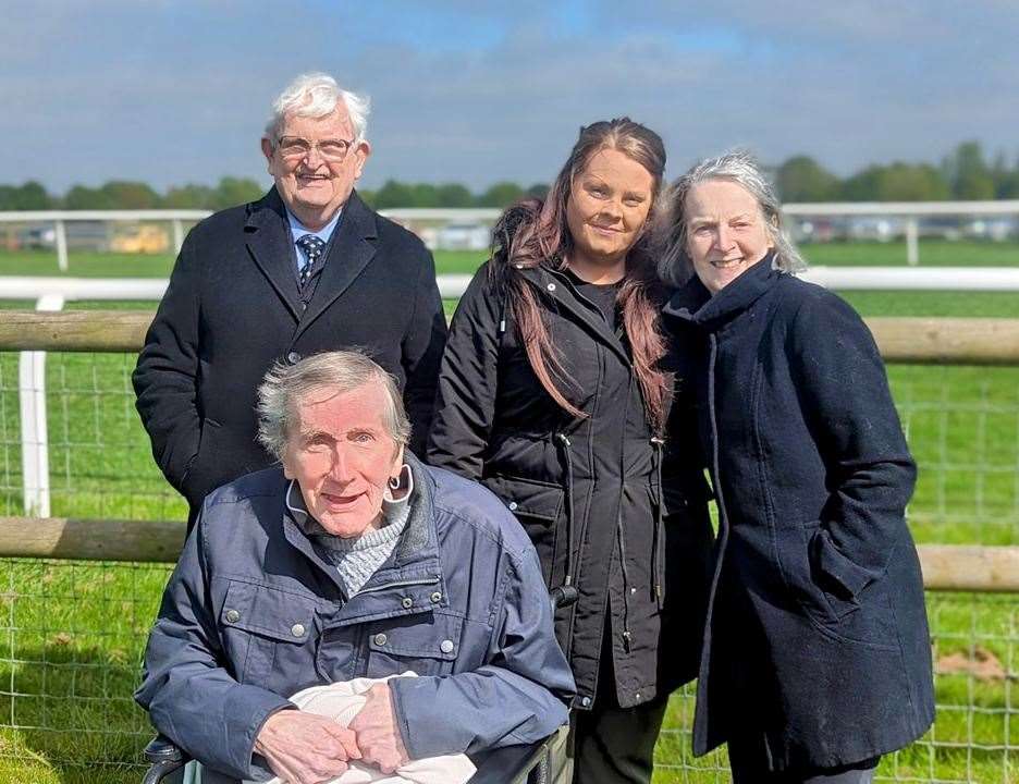 Residents at Fakenham Racecourse with Deputy Manager, Sarah