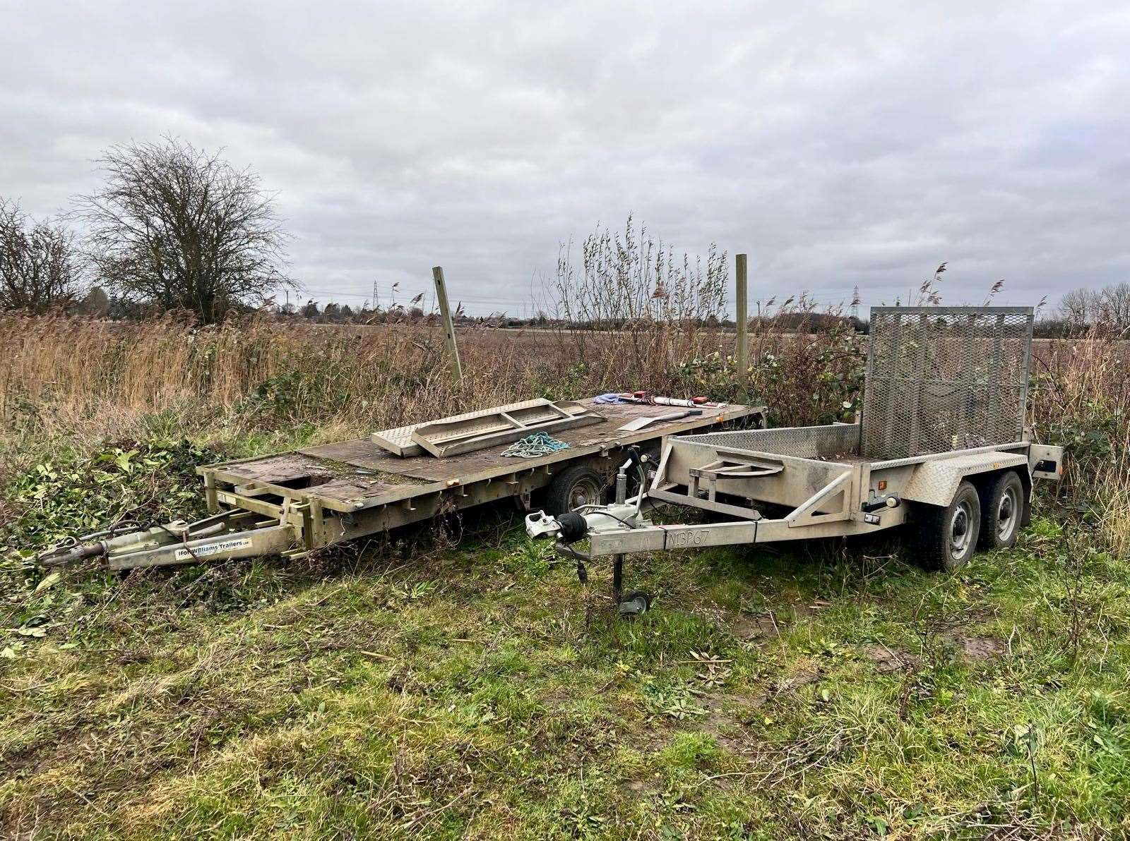 These trailers were also found nearby
