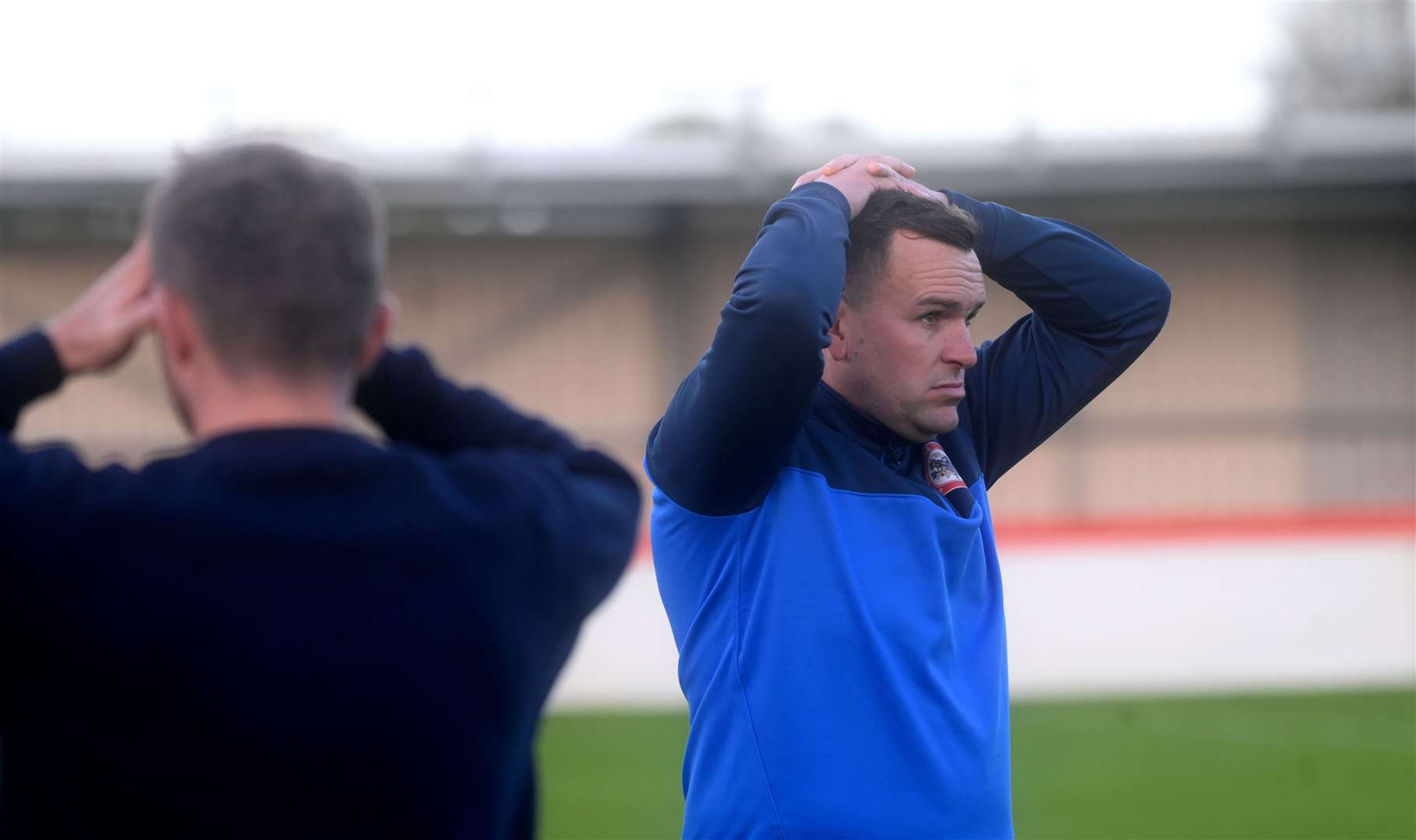 Wisbech v Tividale first round of the FA Vase Wisbech manager Alex Street