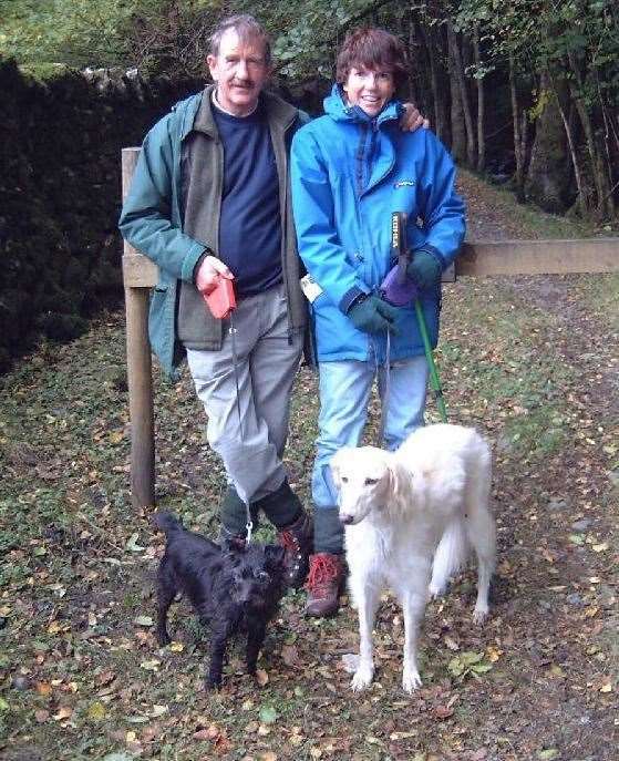 Dr Elaine Stutard and her husband Chris.