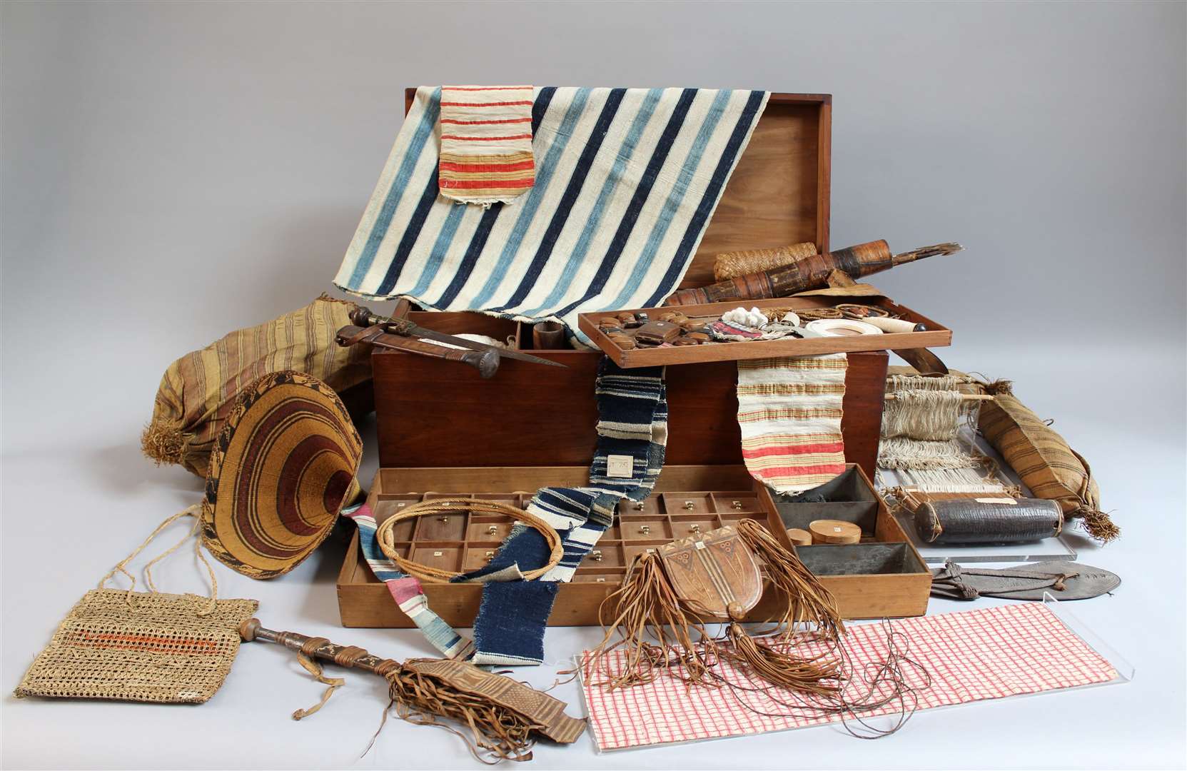 Contents of the anti-slavery chest used by Thomas Clarkson have been examined in detail to work out where they originate. Photo: Wisbech Museum.