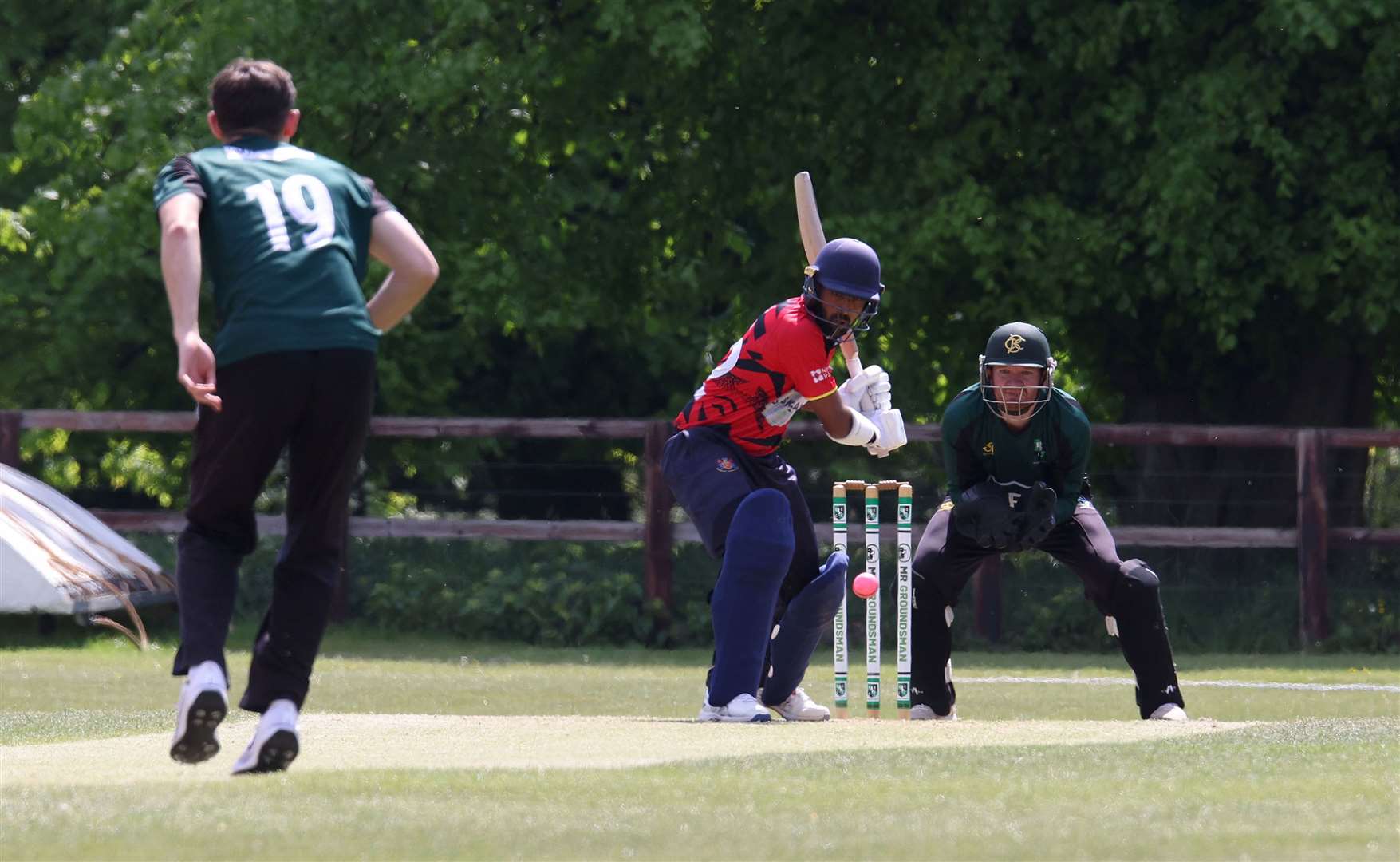 Shalin De Mel in batting action. Picture: Richard Marsham