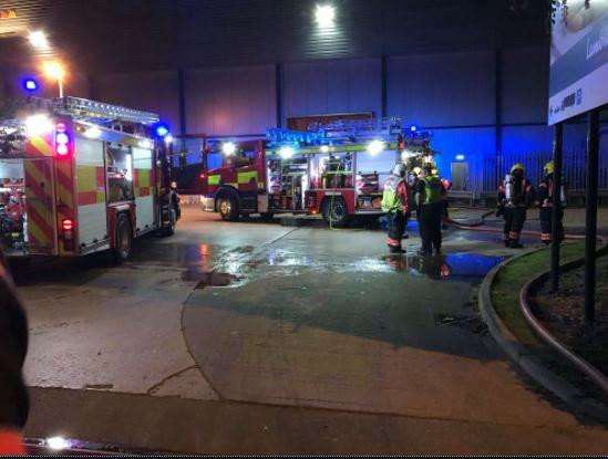 Fire crews tackle a blaze at Lamb Weston in Weasenham Lane, Wisbech.