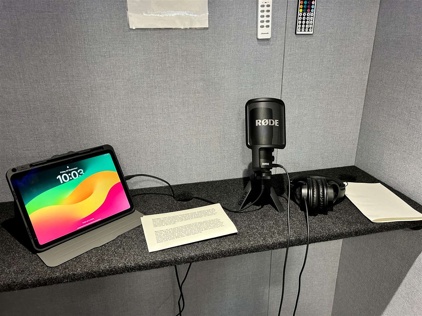 There is a podcast area for people to use