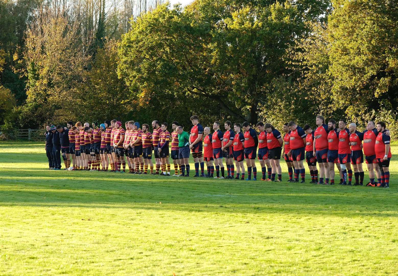 Pre-match minutes silence. Picture: Andy Titmuss