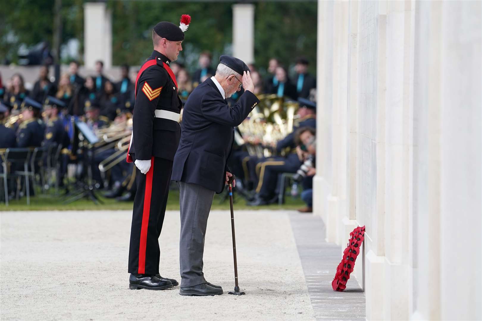 D-Day veteran Alan Kennett (right) will formally begin the procession on Monday (Gareth Fuller/PA)