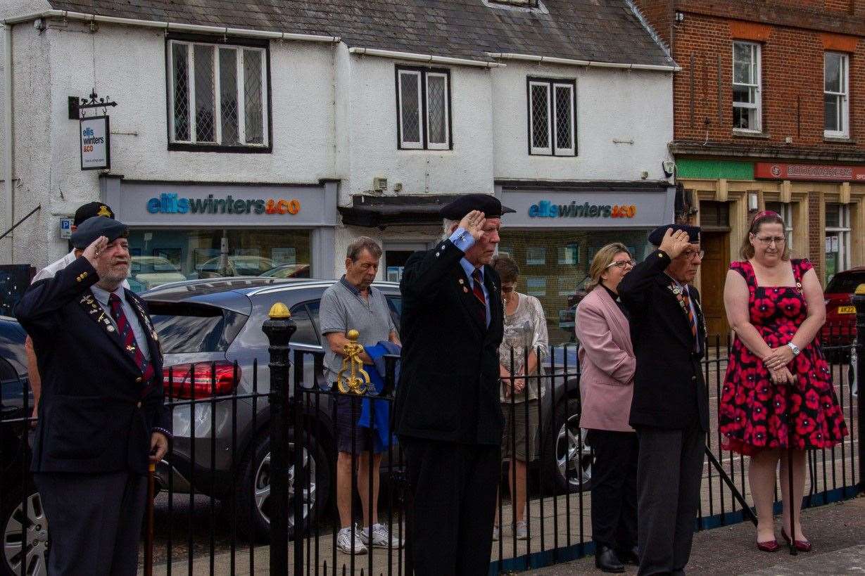 Chatteris Branch Royal British Legion held a short service of Remembrance to mark the 40th Anniversary of the end of the Falklands War. Photos: tina Prior. (57397254)