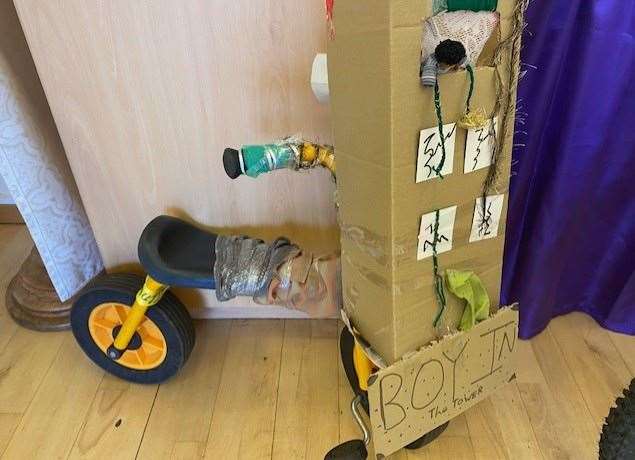 The children turned their bikes and scooters into characters