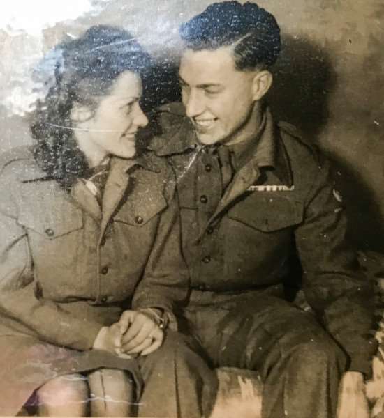 Gerry Fleming with his wife Anita who he met during the war.