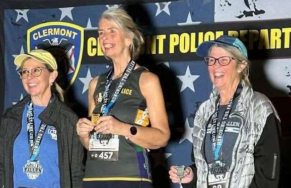Three Counties Running Club’s Alice Ingman at the Honoring the Fallen 5k race.