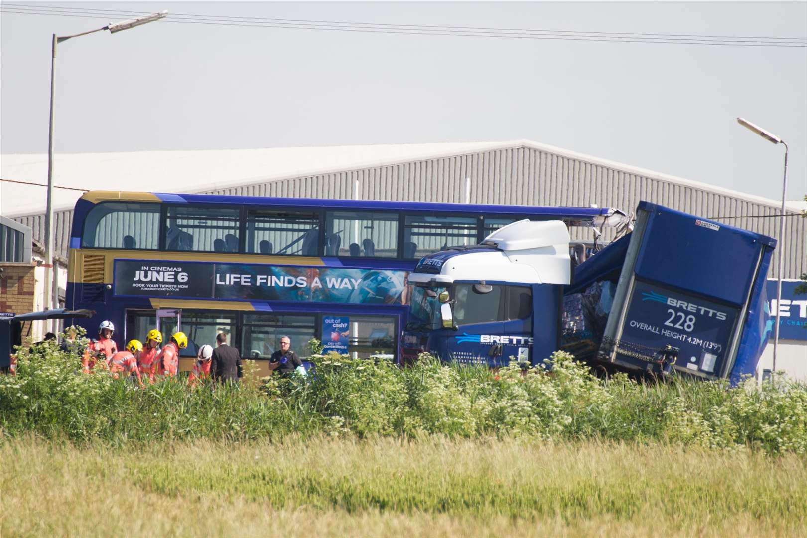 Bus collides with Lorry on the A47 (2730245)
