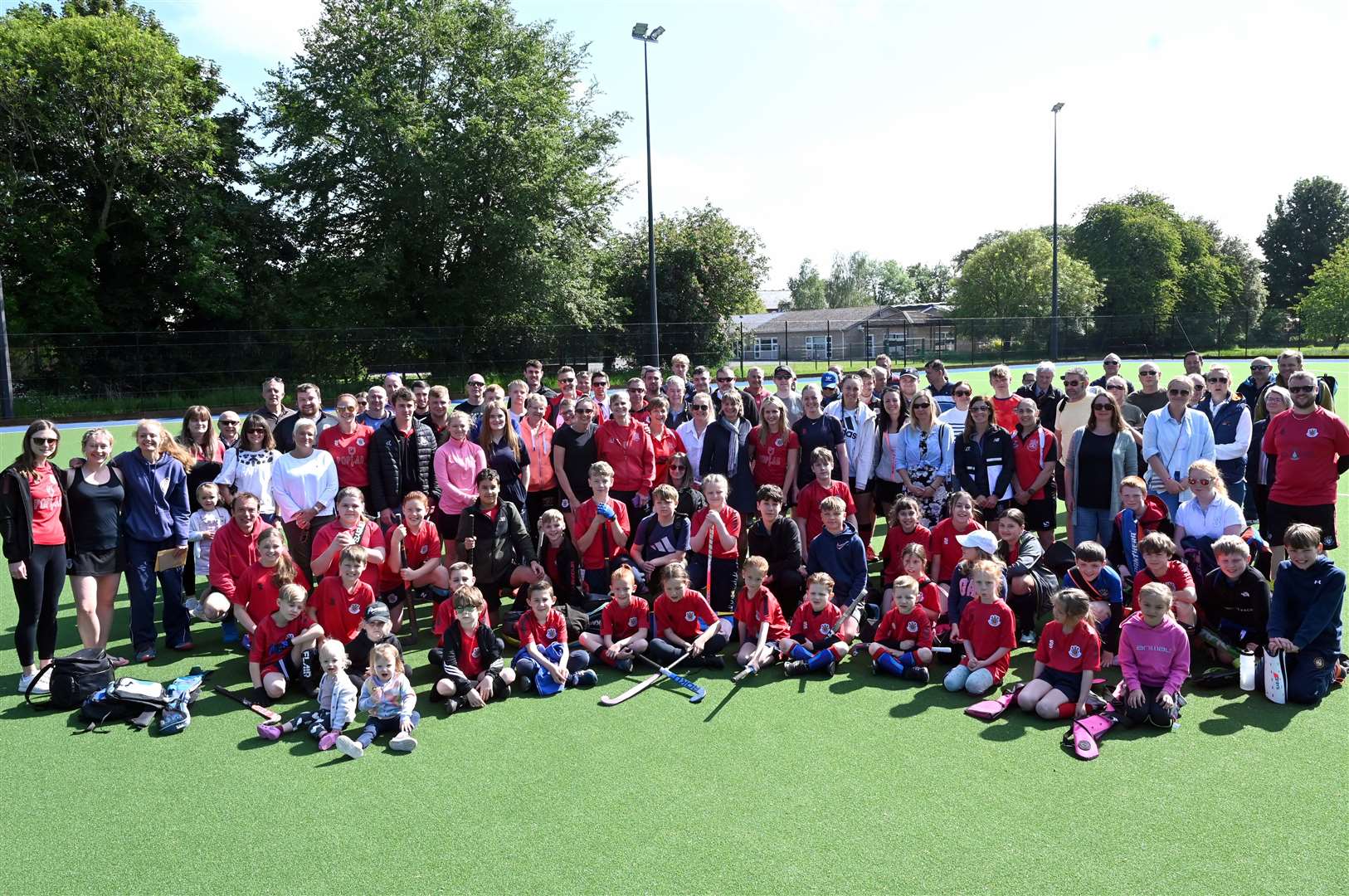 The grand opening of the new £400,000 Astroturf pitch and facilities at Harecroft Road which will be used by Wisbech Hockey and Cricket Clubs.