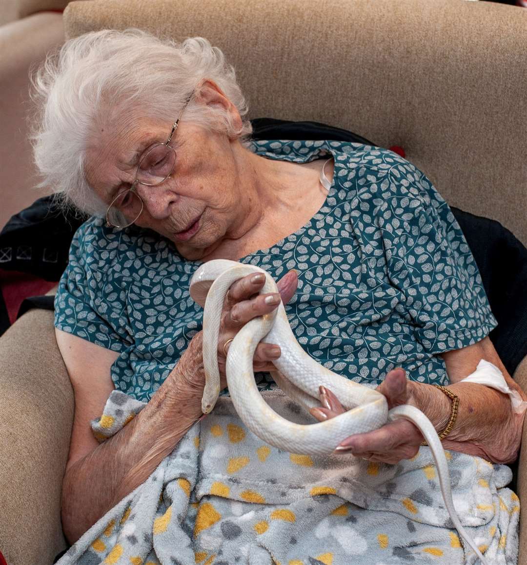Zoolab allowed residents to handle animals including snakes.