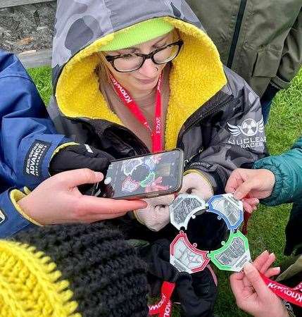 Putting the medals together to make a 'super medal'