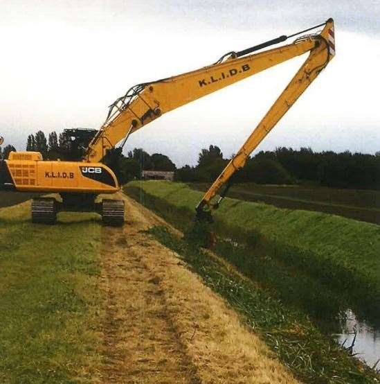 Drainage board work taking place at Smeeth Bank. Picture: Norfolk County Council