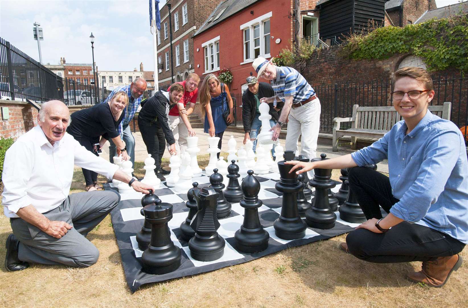 Giant Game of Chess to mark Worl Chess Day. Pictured at Centenary Green Octavia Hill Birthplace Wisbech.. (3190269)