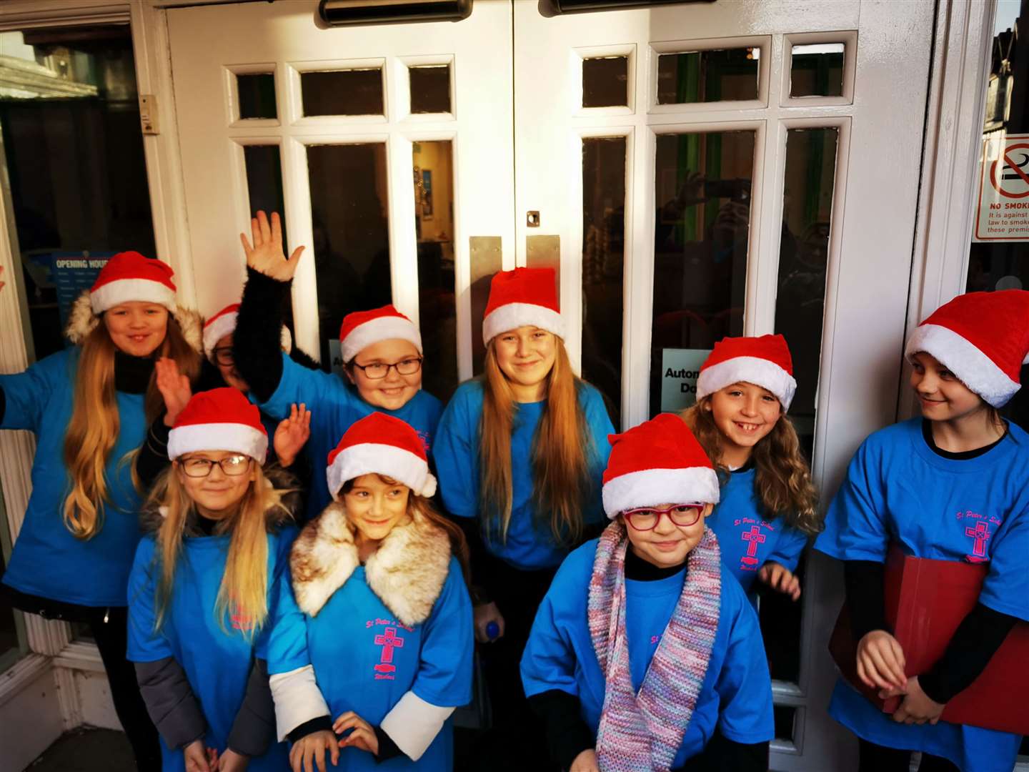 Members of St Peter's School Glee Club opened the Wisbech Christmas Fayre. (24362021)