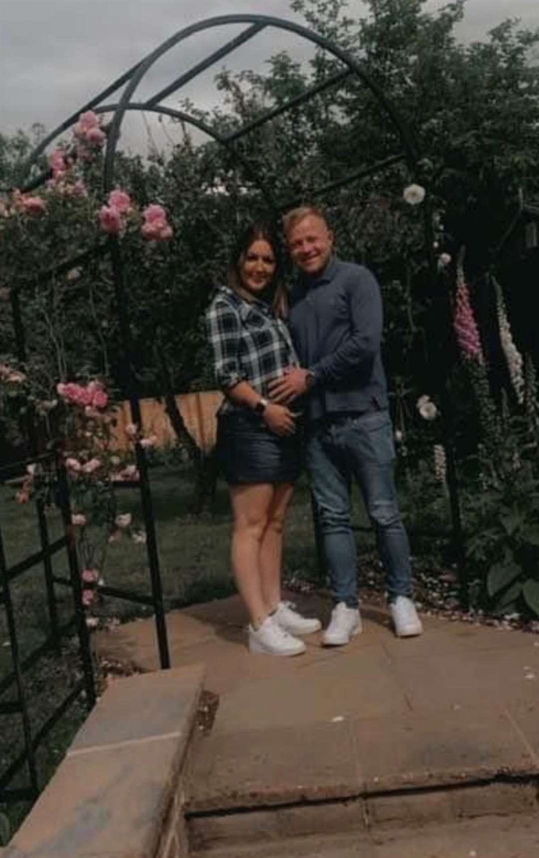 Excitement as the couple celebrate Kirsty's pregnancy.