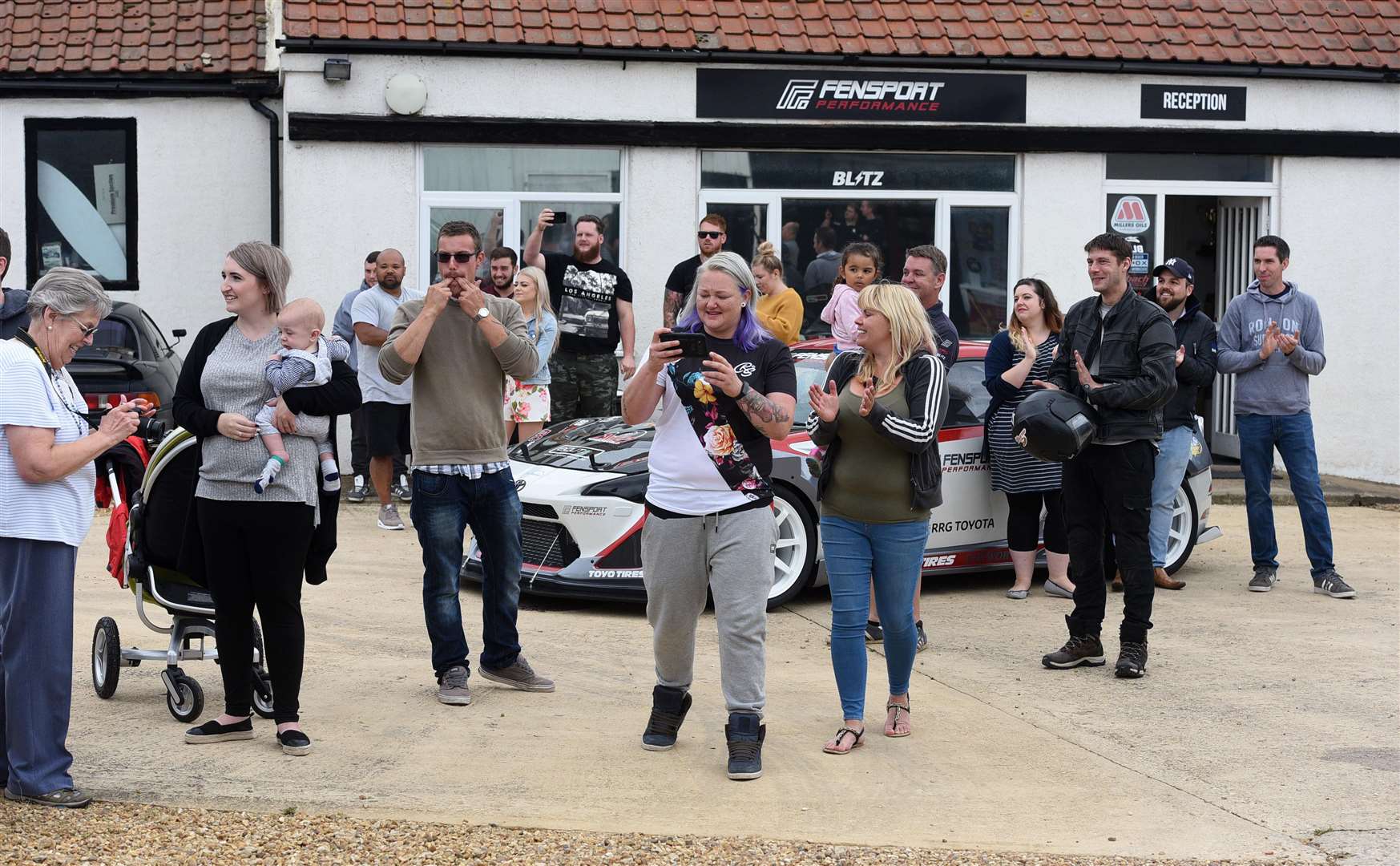 Dan and Dave leaving Chatteris to travel to Tokyo in a 2002 Toyota for Children in Need. (3555625)