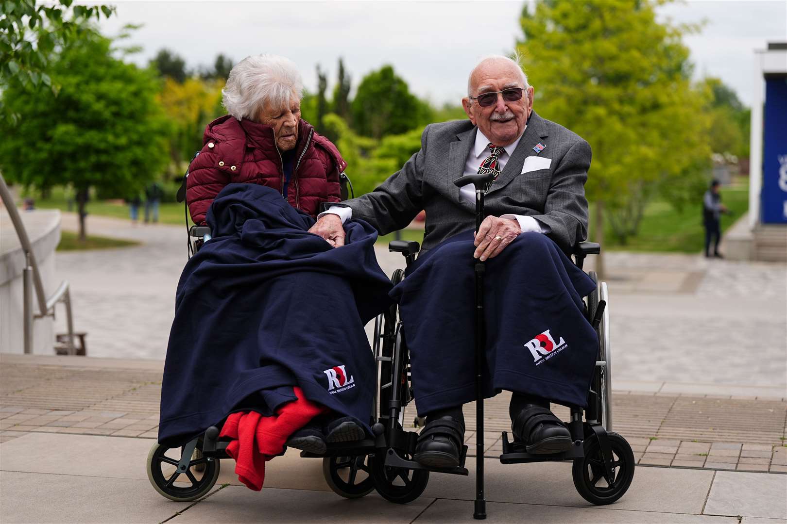 RAF veterans Kathleen, 101, and Roy Lawrence, 100, met and married after the war ended (Jacob King/PA)
