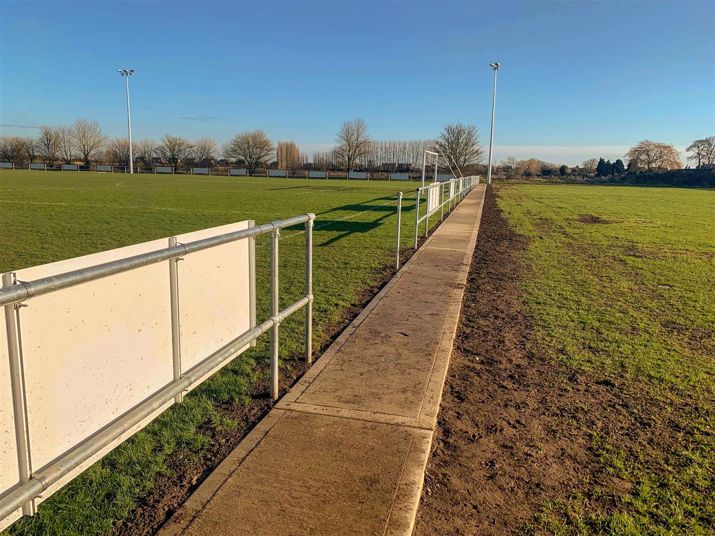 A new pitchside path is just one of the improvements made at the Parson dRove FC ground. (6754791)