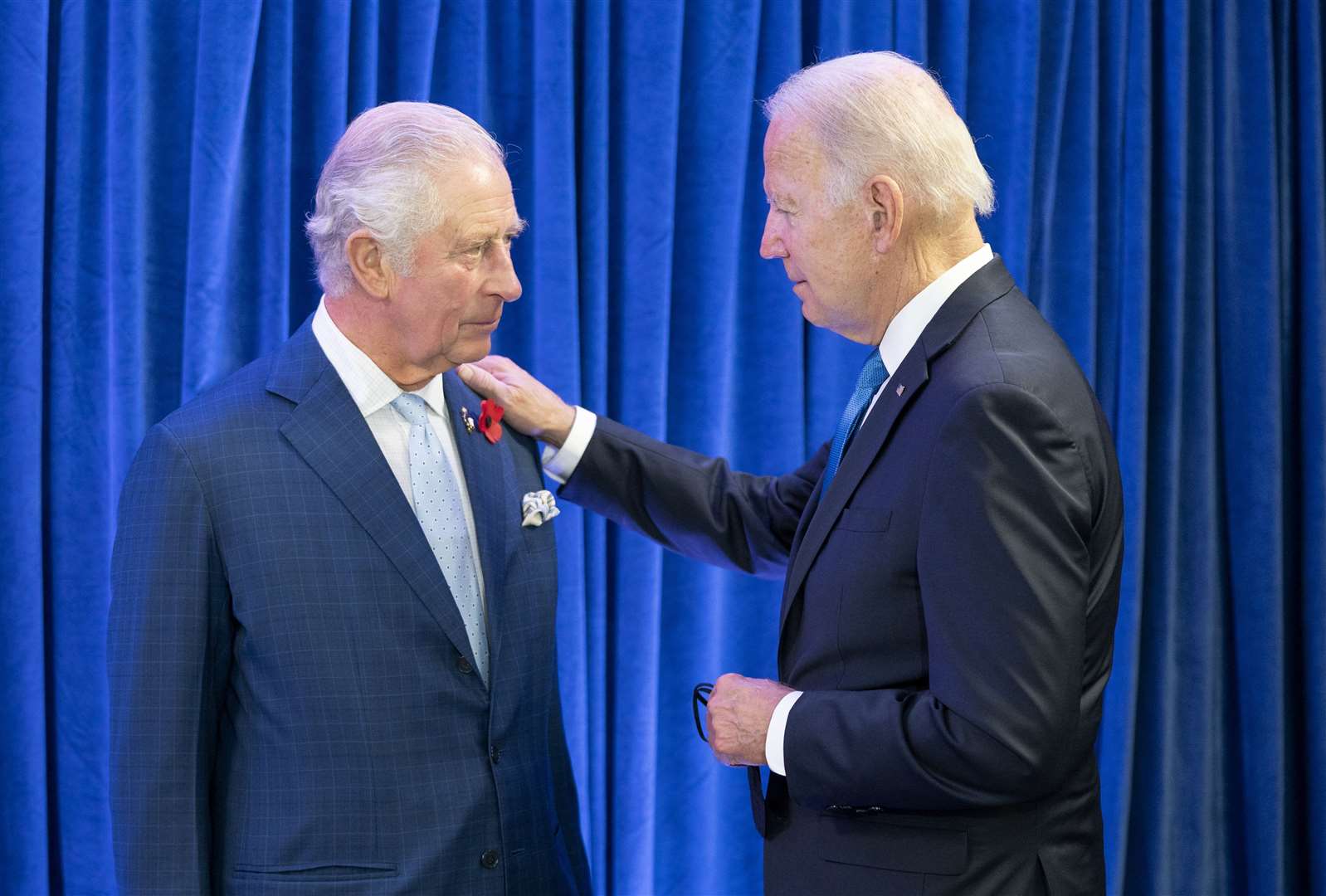The Prince of Wales with the then-president of the United States Joe Biden ahead of their bilateral meeting during the Cop26 summit in Glasgow in 2021 (Jane Barlow/PA)
