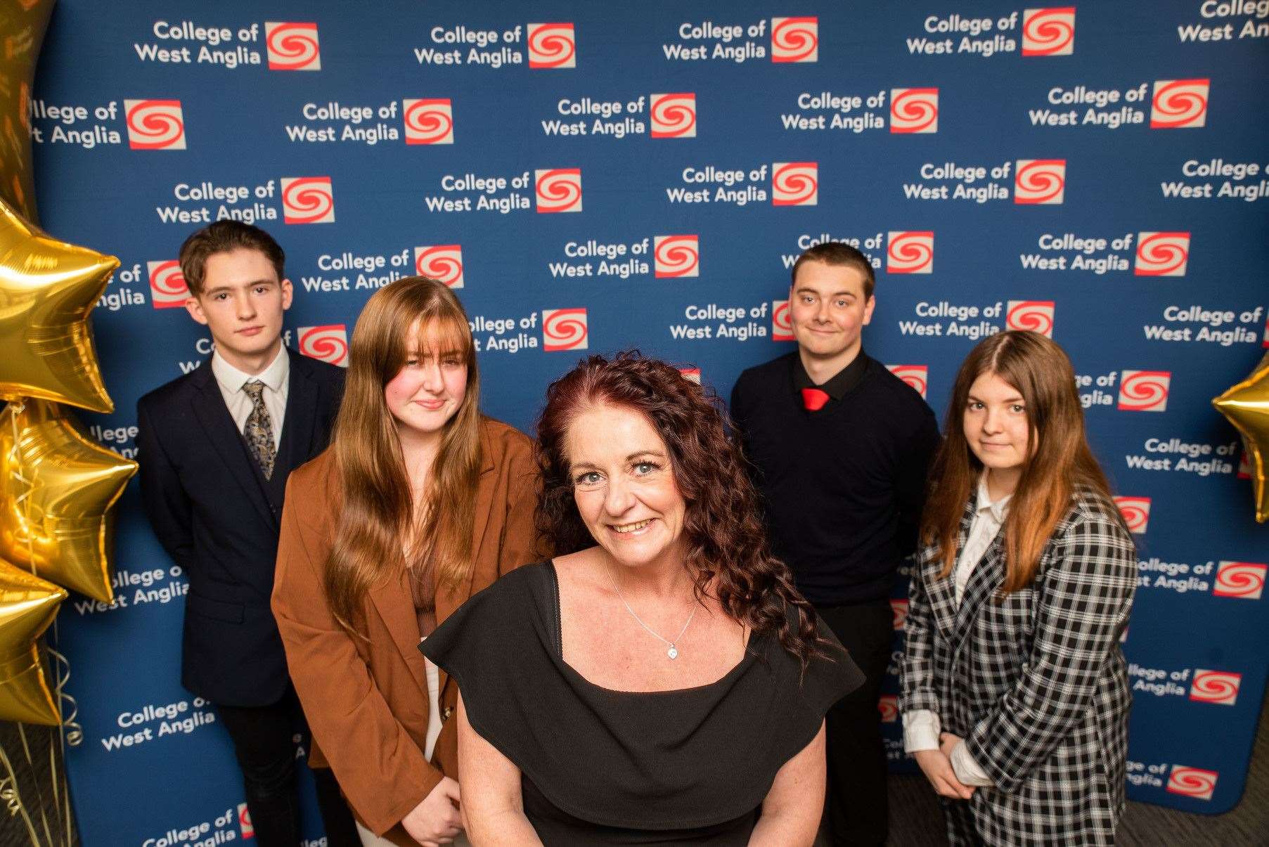 From left: Jack Godfrey-Long, Jodie Blaaser, Rachael Penny, Marianne Hewitt and Luke Barnes.