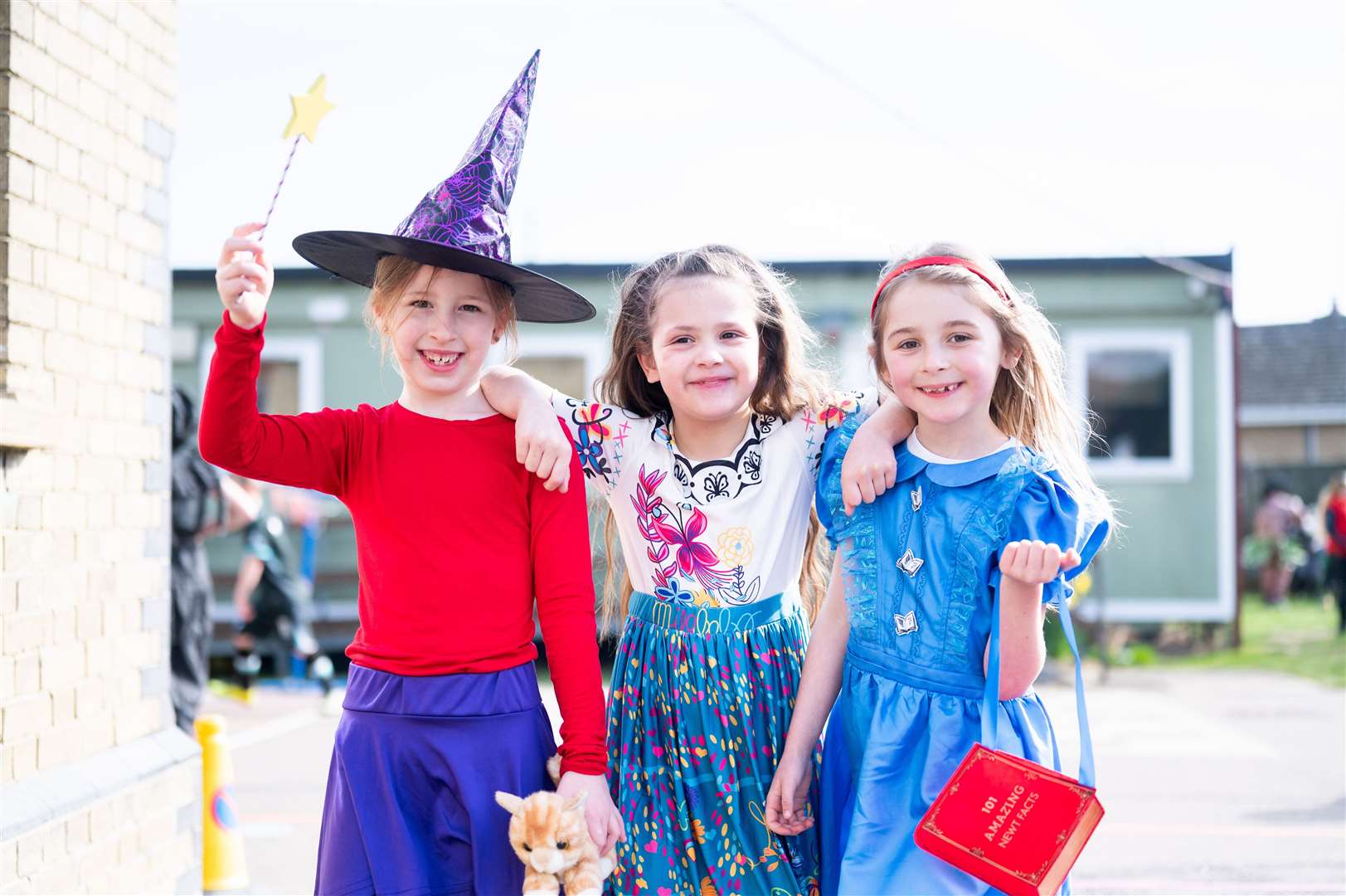 An array of costumes on display on World Book Day
