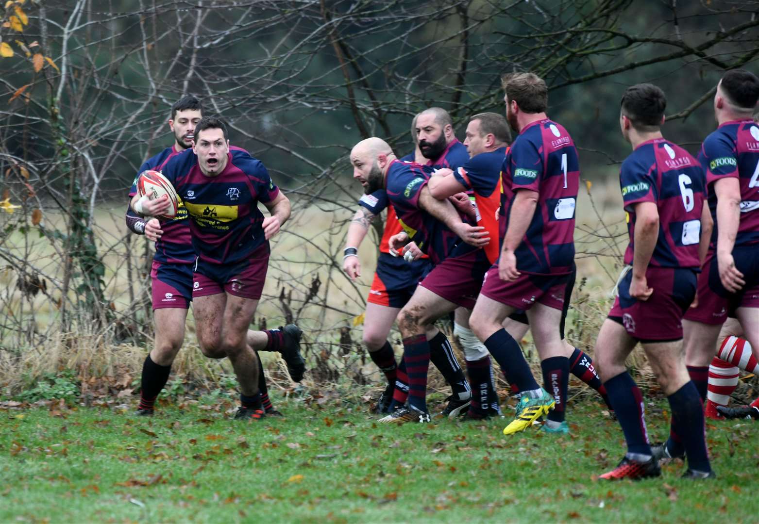 Wisbech v Spalding rugby action. (53807086)