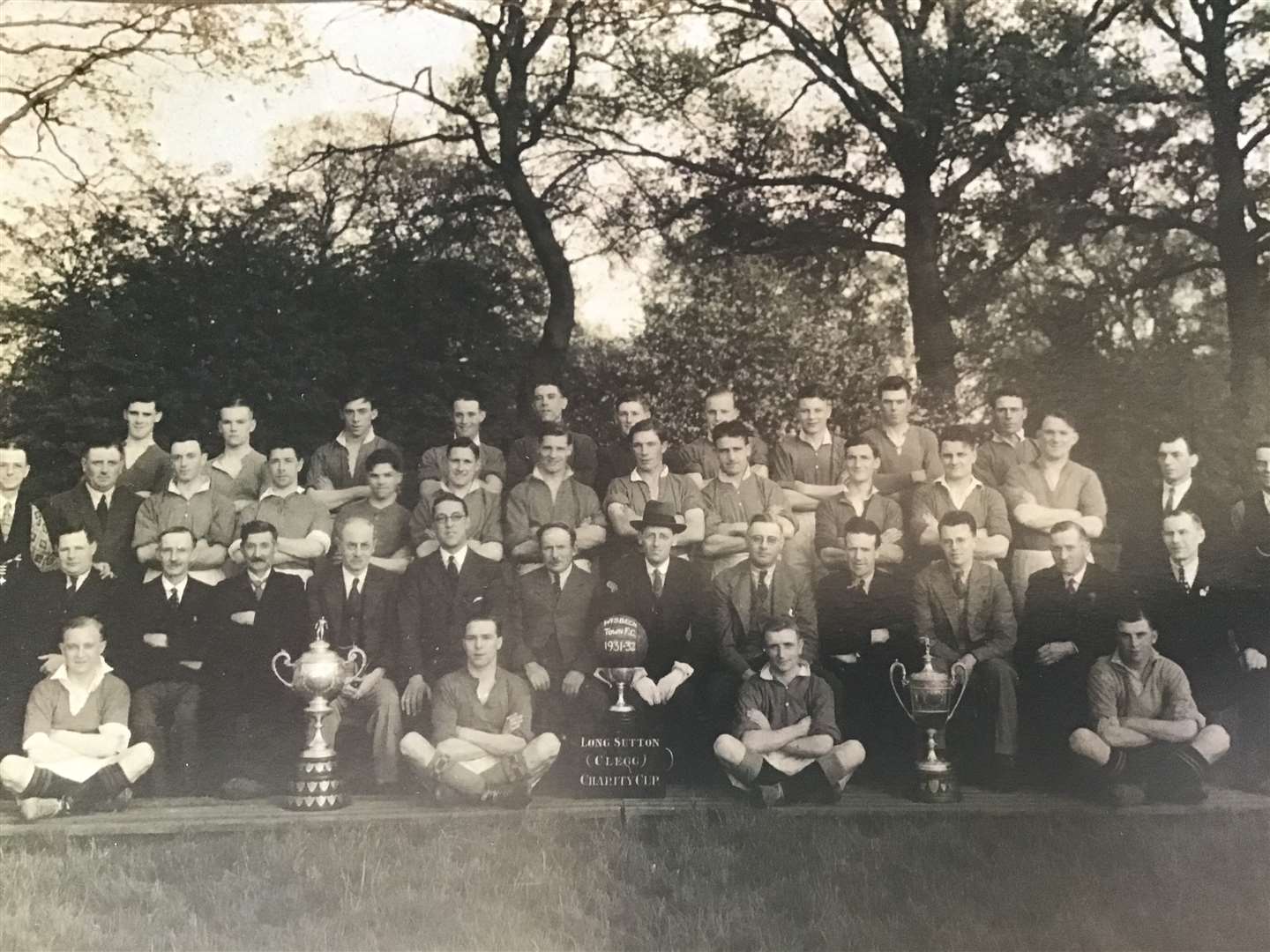 Peter Johnson sent us this old photograph of Wisbech Town FC, taken in 1931. Wisbech town F.C 1931. His dad Jonny Johnson, of Friday Bridge, is pictured second row down, fifth one in. (41414690)