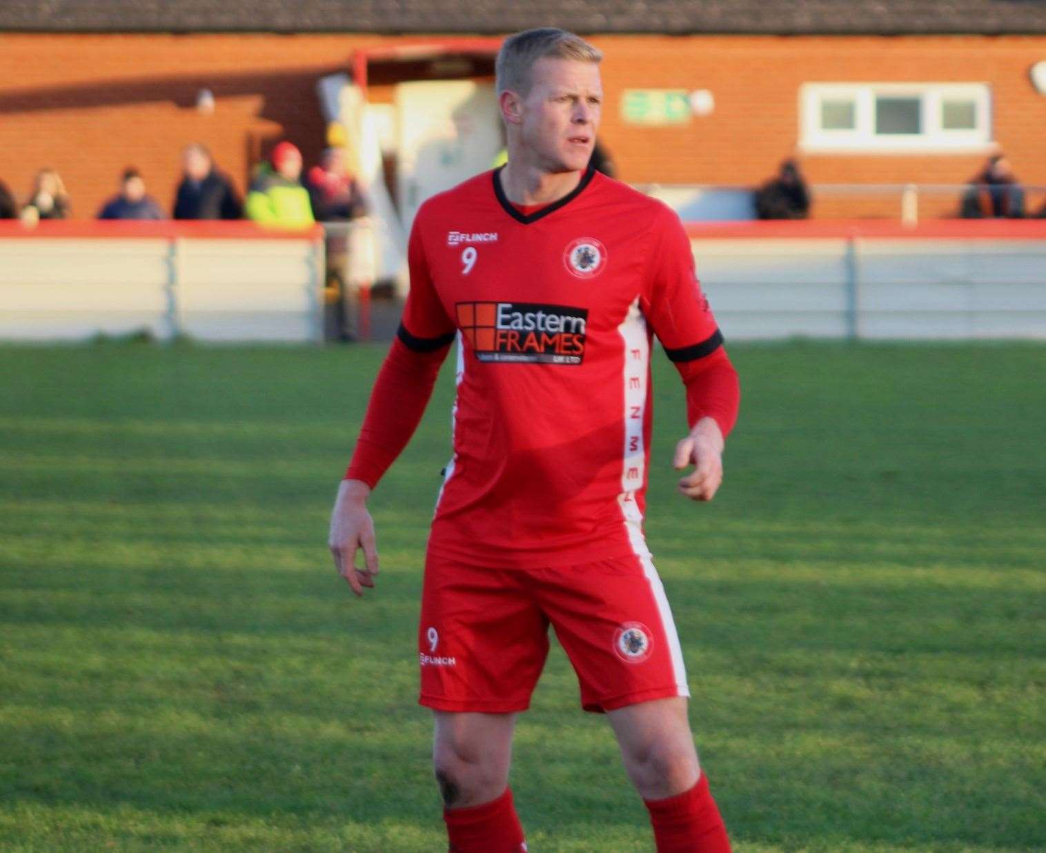Michael Frew was taken to hospital after an injury suffered in the game between Wisbech Town and Boston Town. Picture: Erin Larham