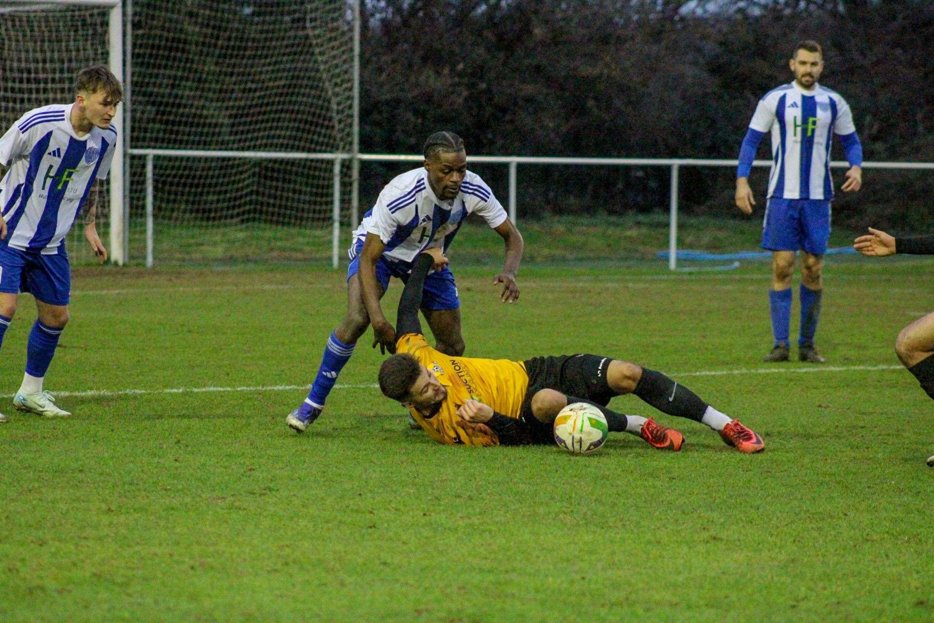 Action between Eynesbury Rovers and March Town. Picture: Amber Kent