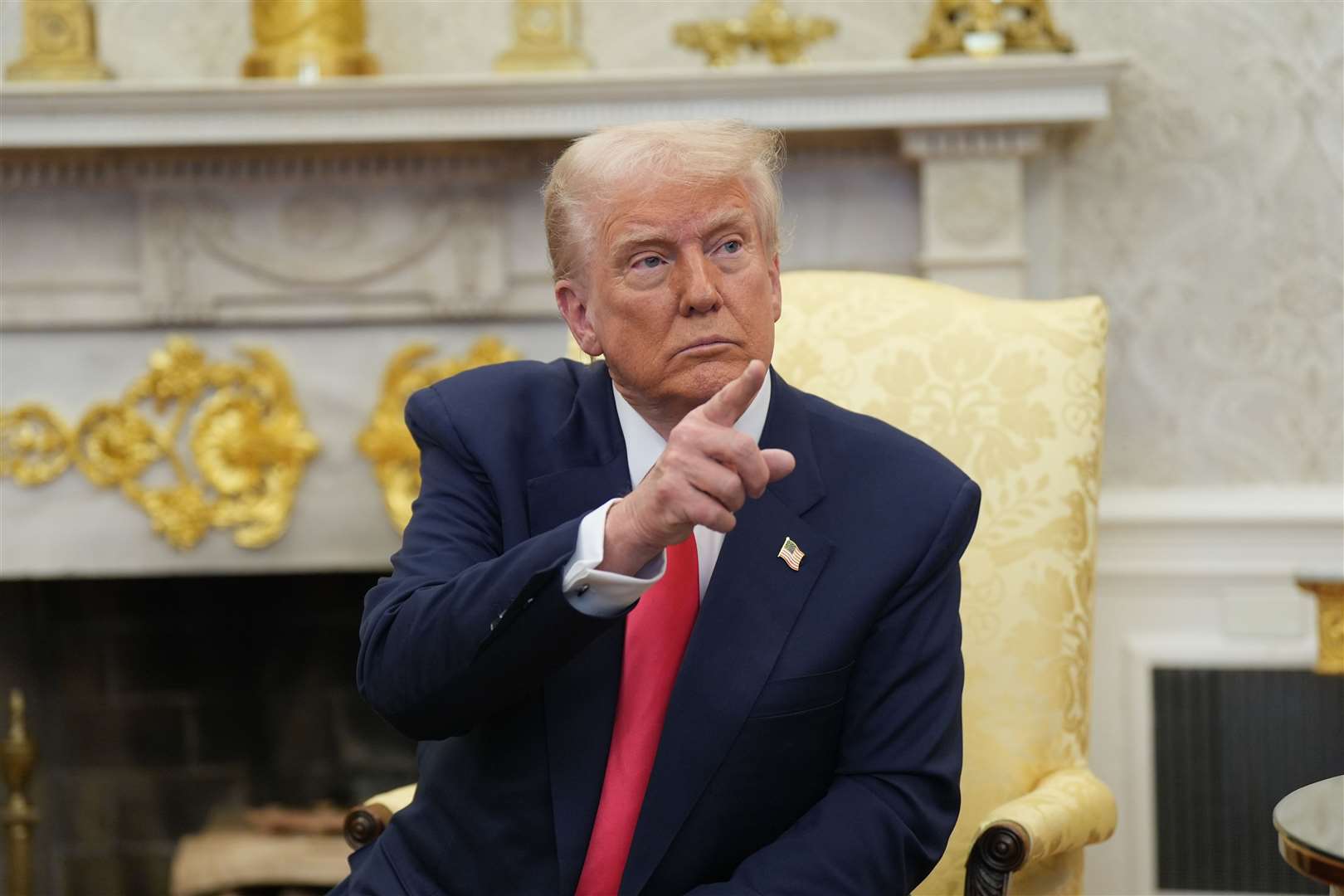 US President Donald Trump indicated he was not open to the idea of pausing tariffs to allow for negotiations with other countries (Niall Carson/PA)
