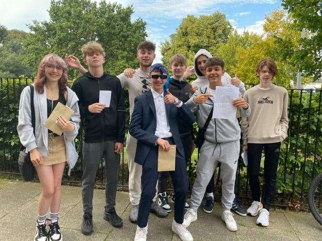 Some of this group of Neale-Wade students will be returning for A-levels while others are off to college.