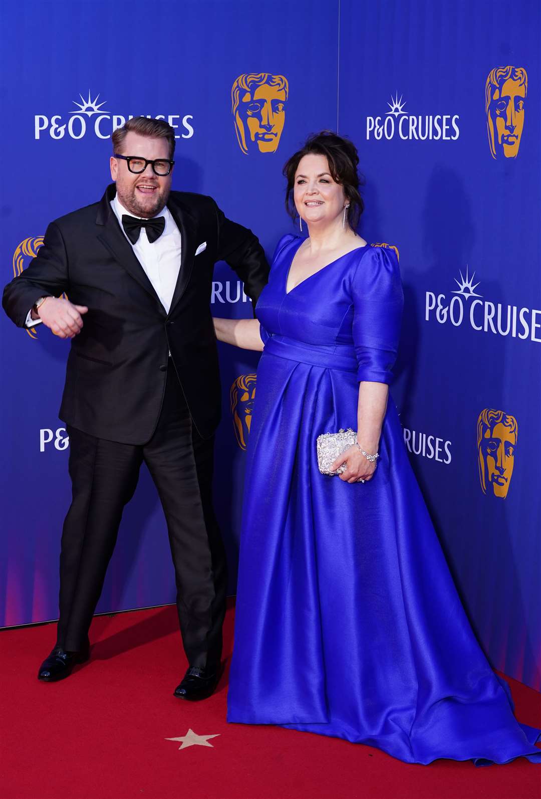 James Corden and his Gavin And Stacey co-star Ruth Jones. (Ian West/PA)