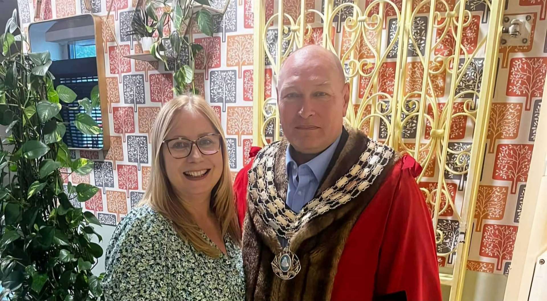 March mayor Gary Christy with his wife Nicola -they are proud Mini owners.