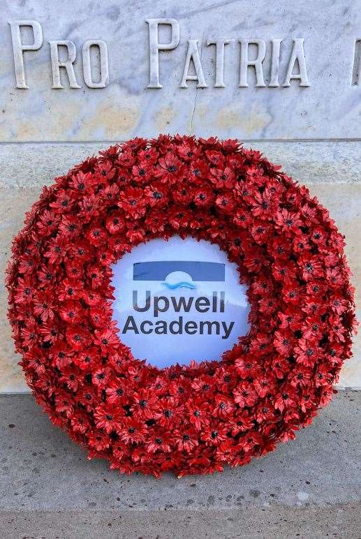 The wreath was handmade by Ms Roberts (Picture: Upwell Academy)