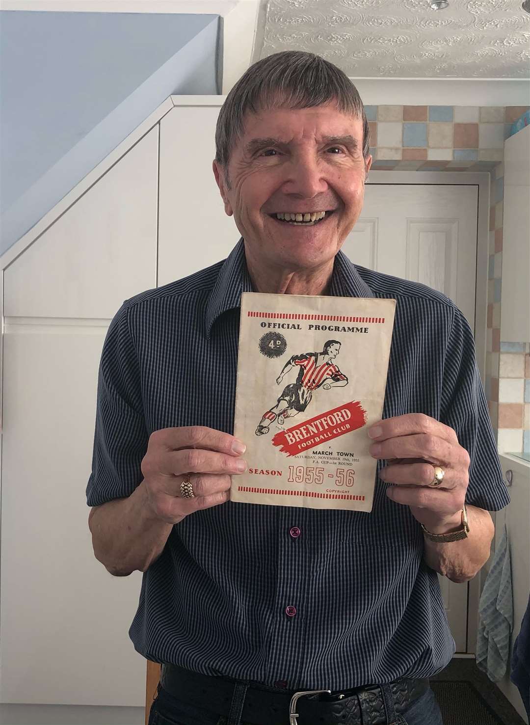 Mike Emery with his match programme (53242669)