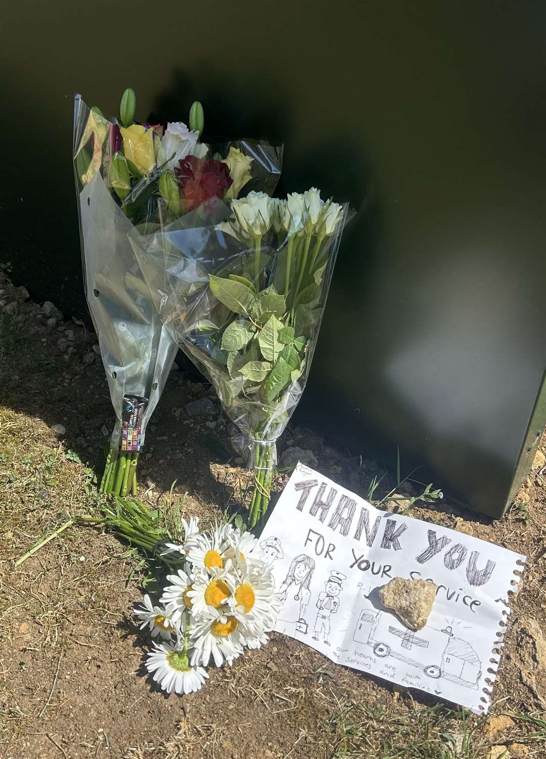 Flowers and messages left outside Bicester Motion (Emily Smith/PA)