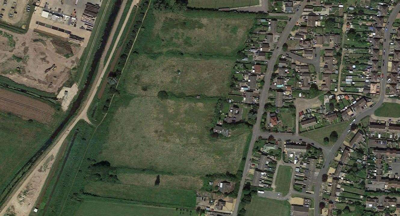 Land off West Street, Chatteris, Cambridgeshire, where 70 new homes are proposed to be built. Image taken from Google maps. Credit: Google.