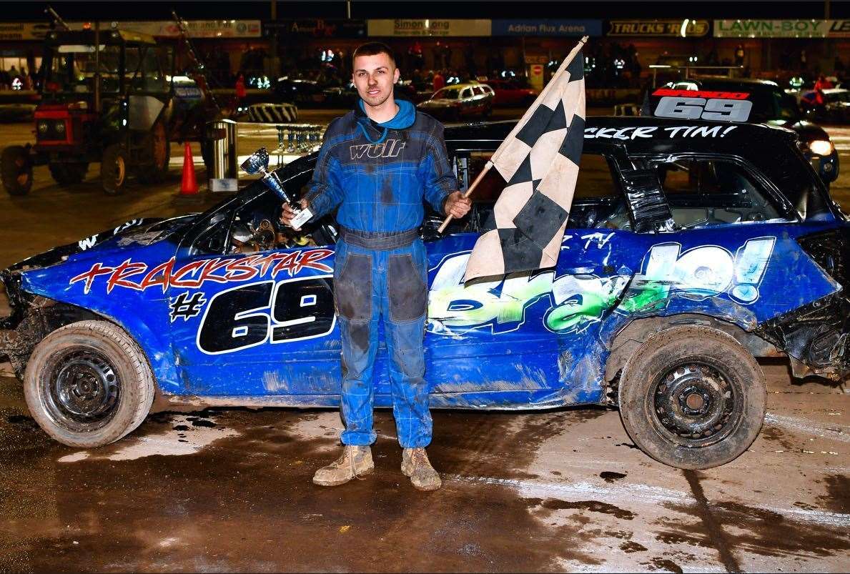 Brad Bartram following his 2L Banger victory on Saturday (Image: Jim Harrod) (62966435)