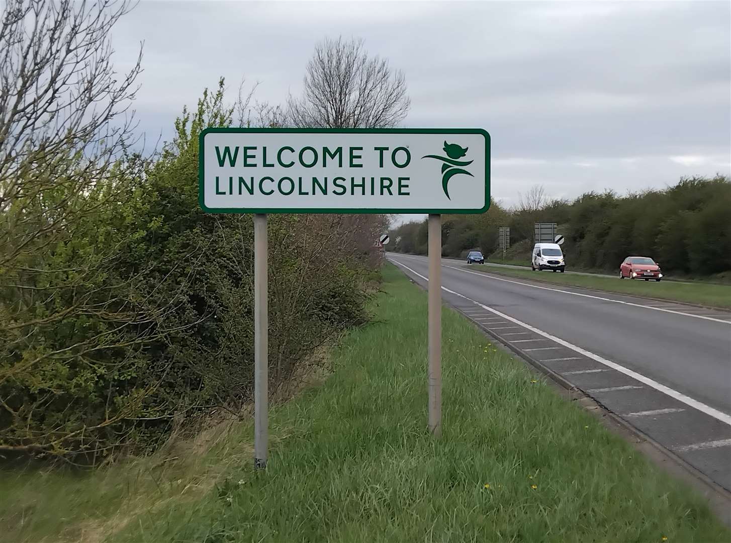 Welcome to Lincolnshire sign, near Sutton Bridge